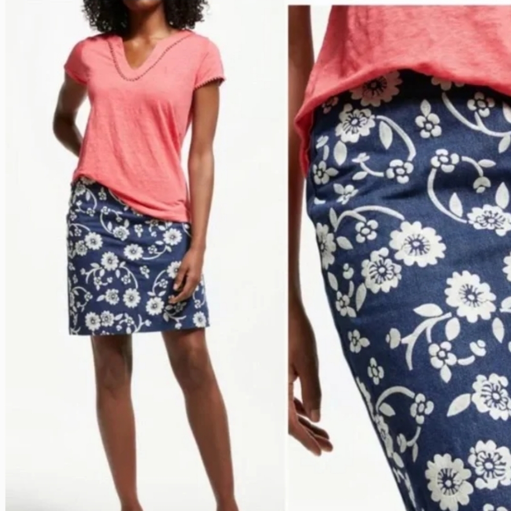 Boden floral embroided mini skirt Size 10